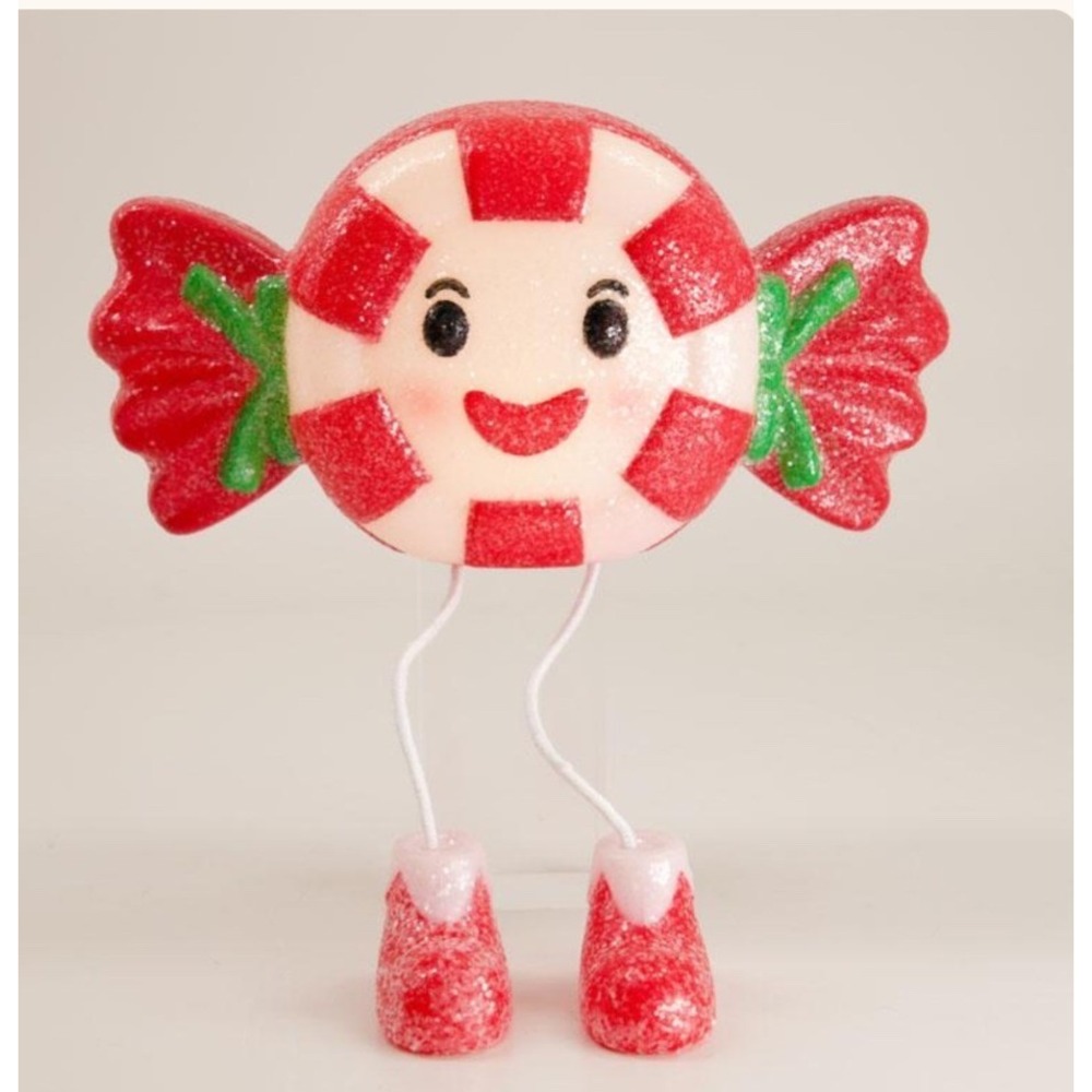 Cracker Barrel LED Peppermint Candy Shelf Sitter Light Up Red White Christmas
